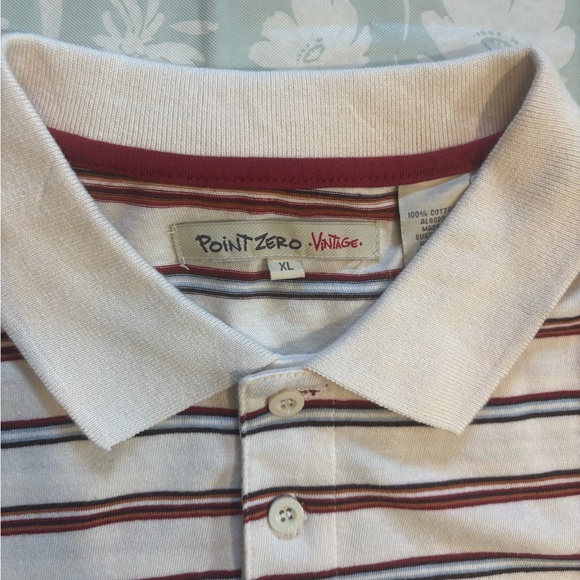 Vintage Y2K stripped men’s short sleeve polo size XL - Picture 2 of 3